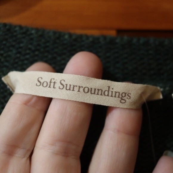 Soft Surroundings Green Wool Blend Sweater Plus Size 3X Cozy Classic Pullover - Picture 11 of 14